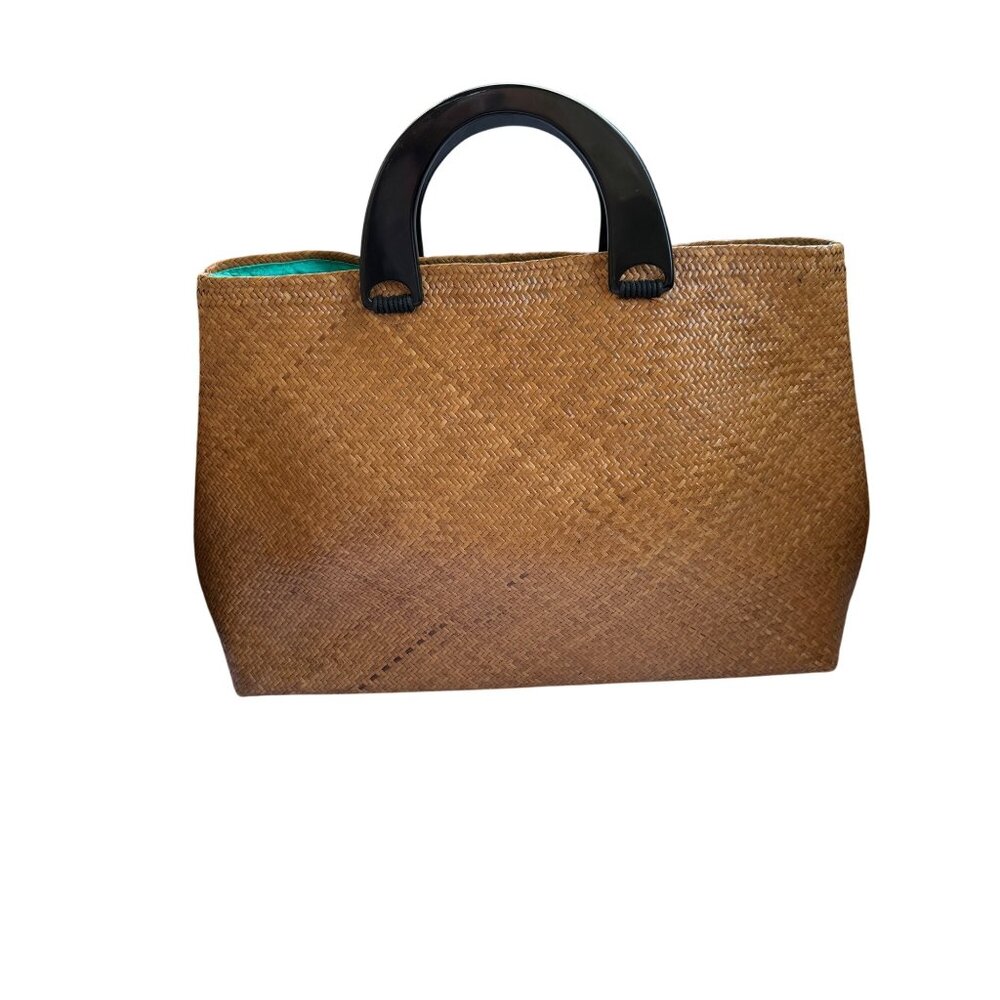 Asiaphile Los Angeles Woven Straw Tote Bag
